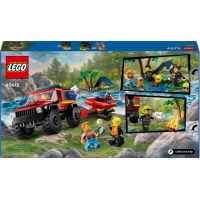 LEGO 60412 4x4 Brandweerauto met Reddingsboot